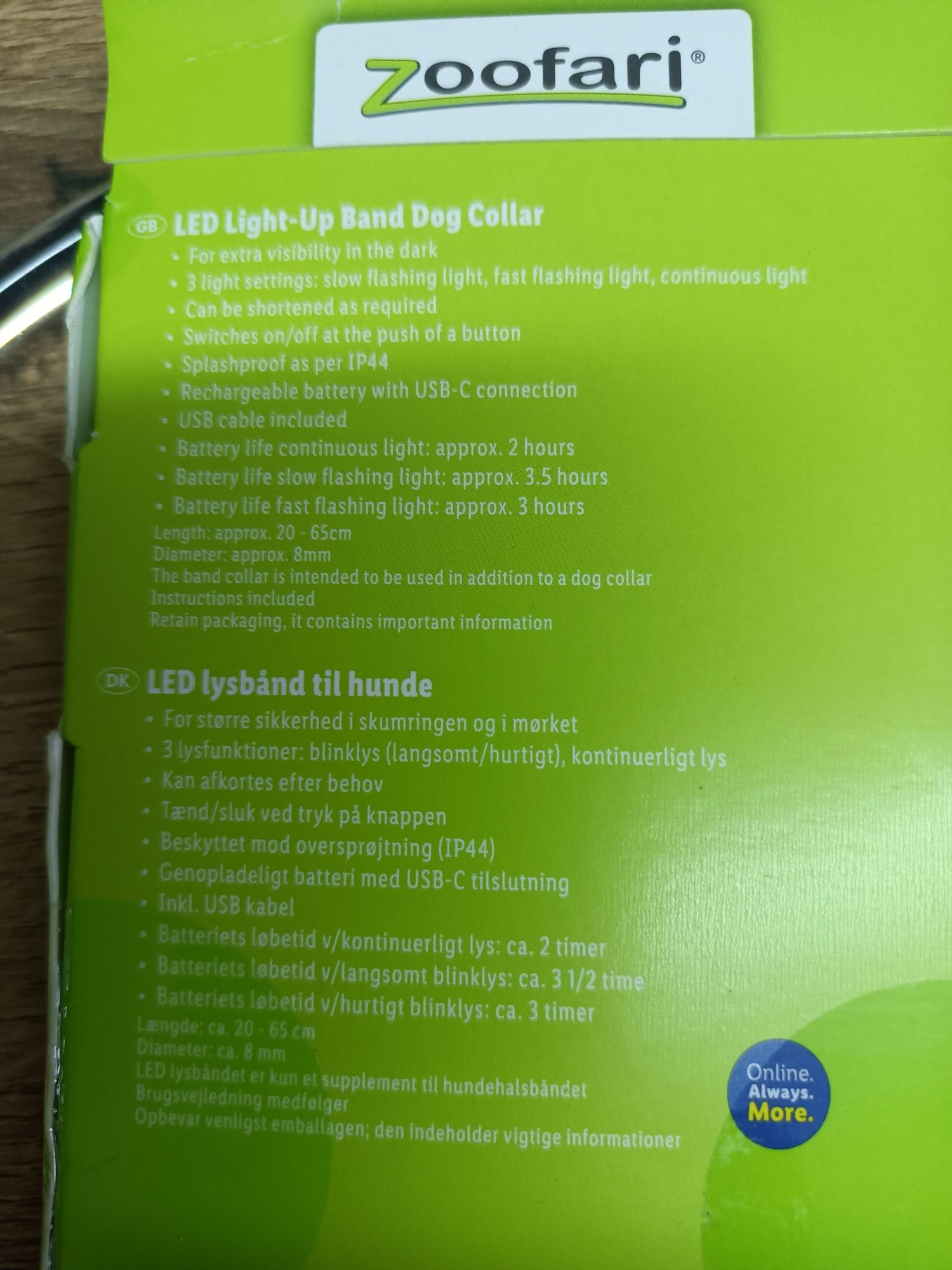 Obroża świecąca led dla psa kota ładowanie usb