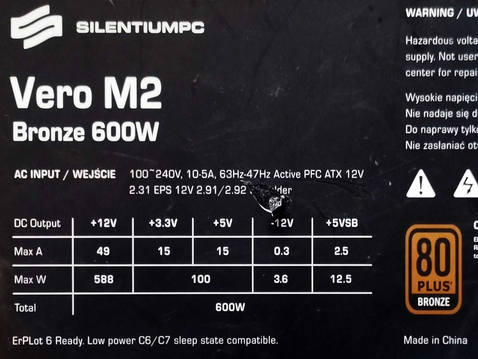 ZasiLacz - 600w 600w 700w - Uszkodzone Wentylatory