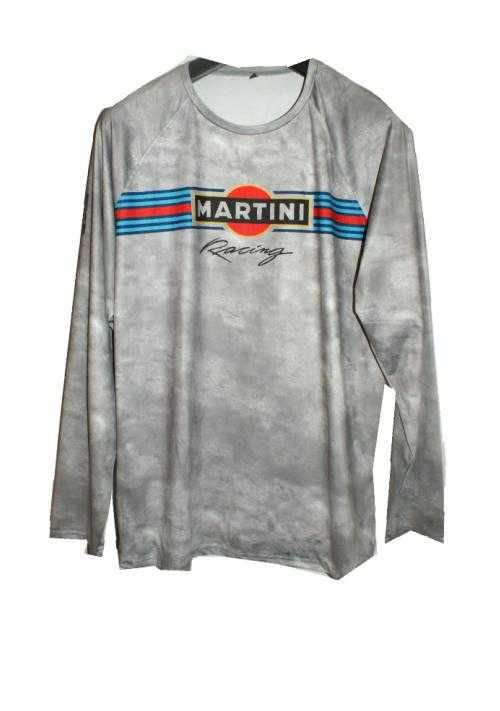 Martini ombre koszulka męska szara longsleeve logo L XL