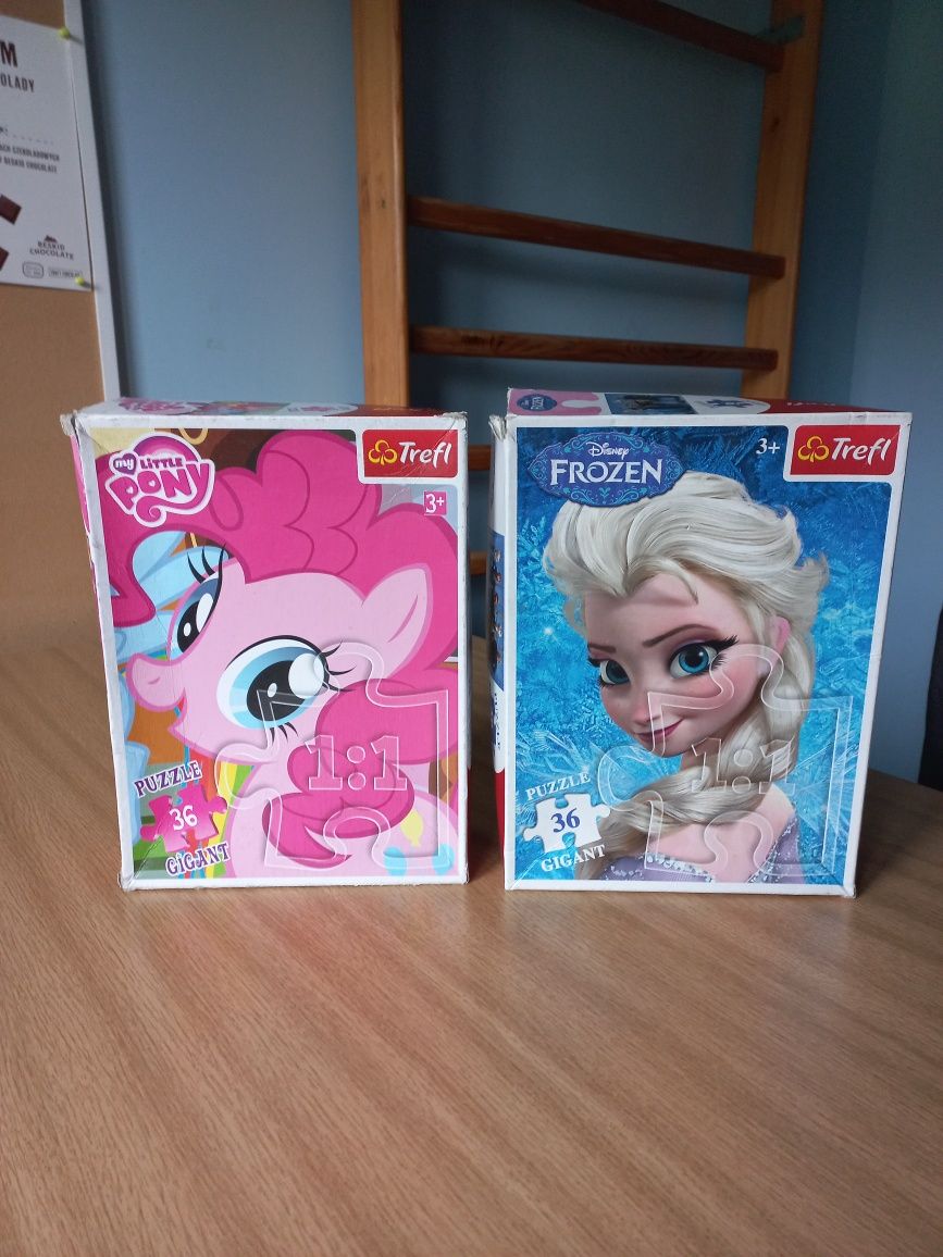 Puzzle gigant trefl Frozen, My Little Pony 2komp.
