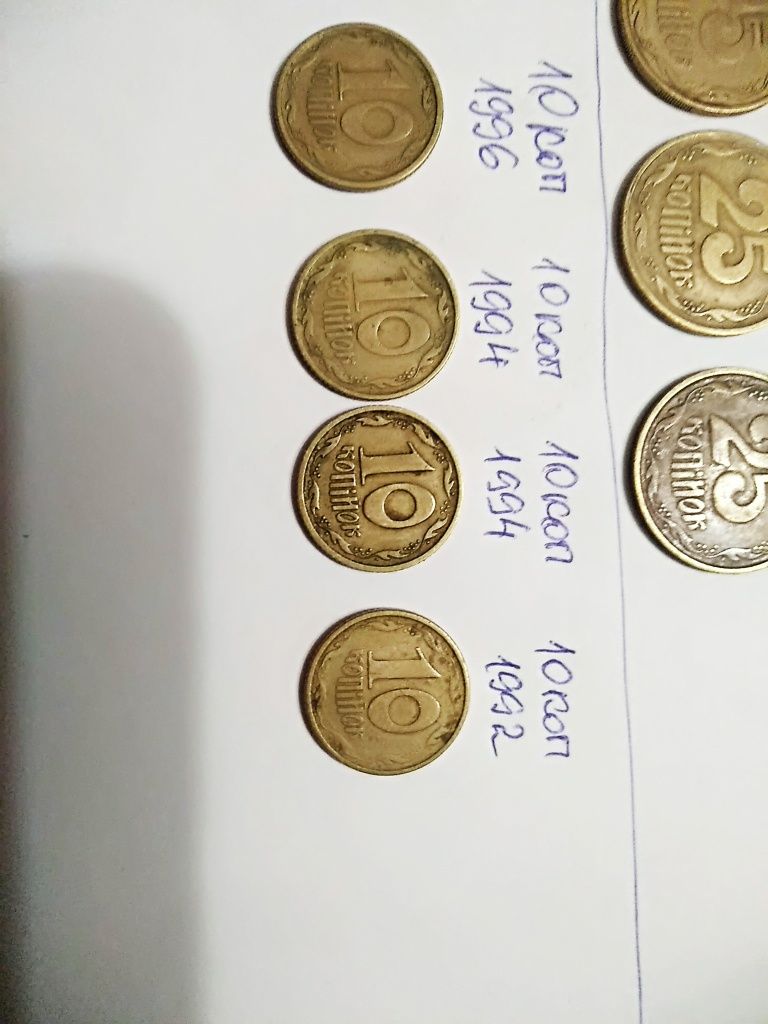 Монеты Украины по годам