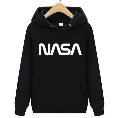 Bluza damska NASA napis nowa czarna XS S