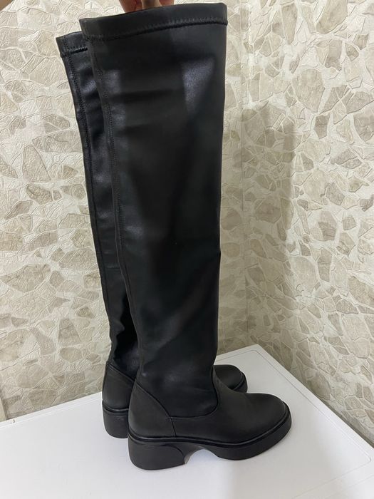 Ботфорти шкіряні