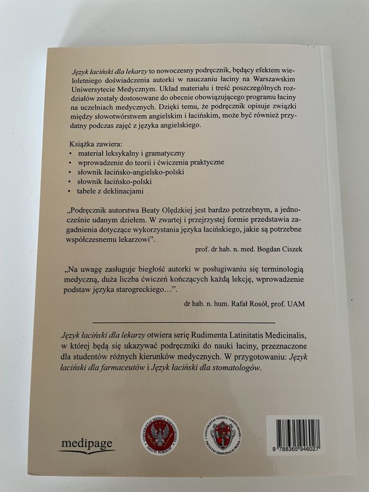 Język łaciński dla lekarzy Beaty Olędzkiej