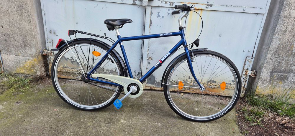 Aluminiowy rower męski ALU REX La Avenida + Dynamo + Bagażnik + 7 bieg