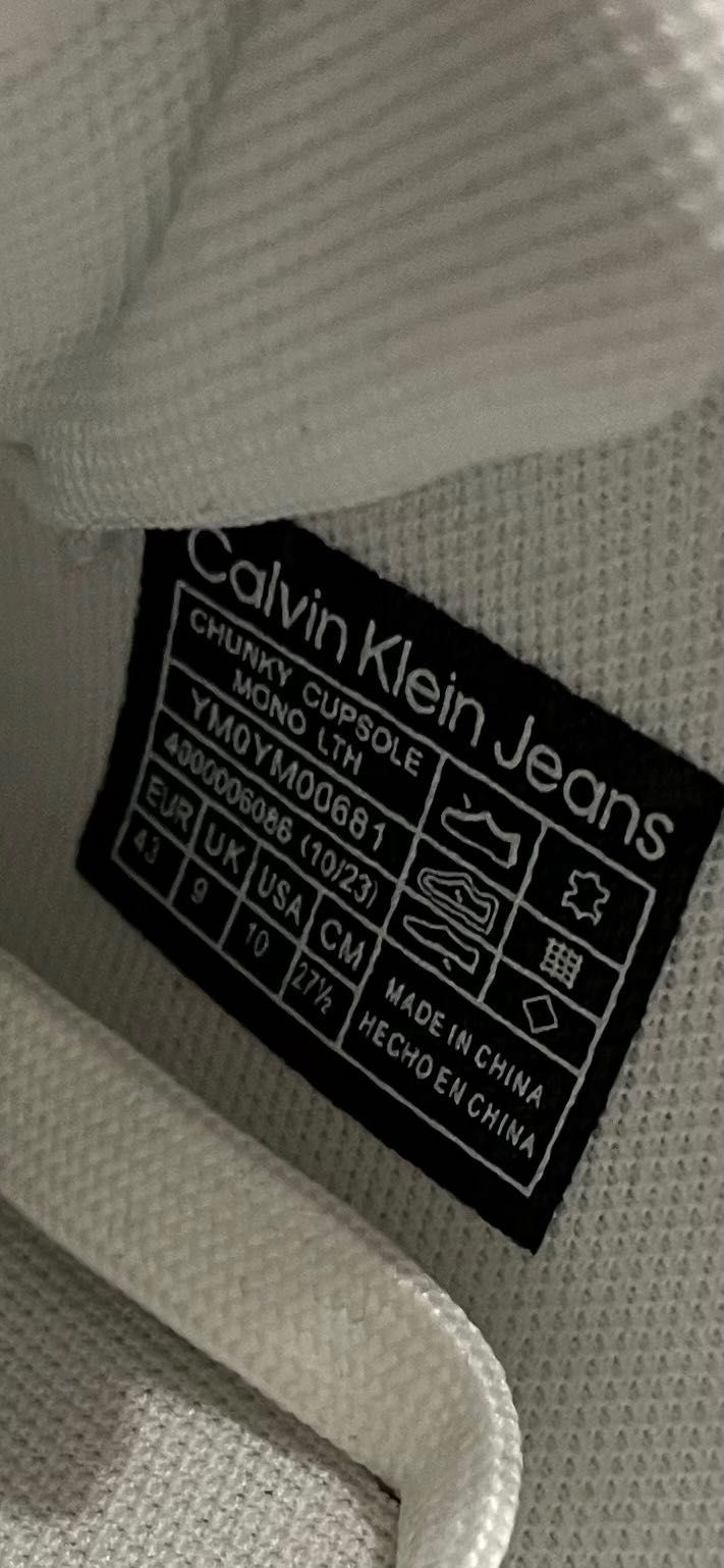 Buty Calvin Klein Jeans Chunky Cupsole Mono White/Black r.43