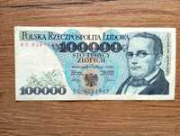 100000 zł 1990  - BC -   Bardzo Rzadka L8