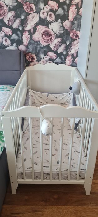 materac lateksowy Hevea Baby 120x60 +Łóżeczko niemowlęce Ikea