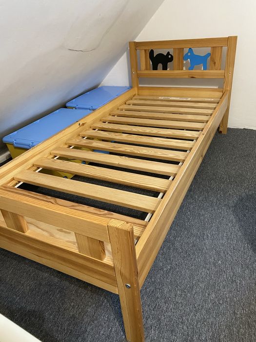 Łóżko dziecięce IKEA KRITTER 160x70 sosna + Materac