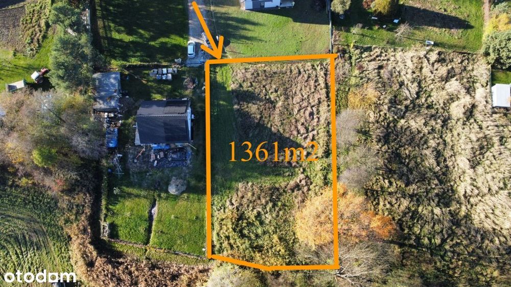 Działka budowlana 1361 m² – Mirosławice
