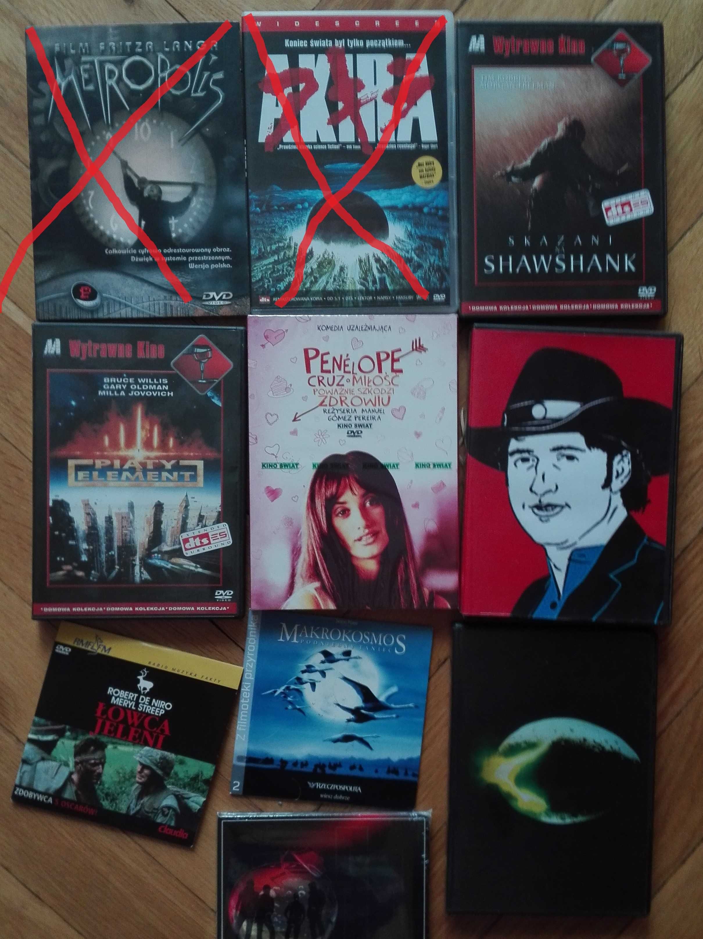 Filmy DVD Shawshank 5 element Łowca Rodriguez Makrokosmos Tarantino