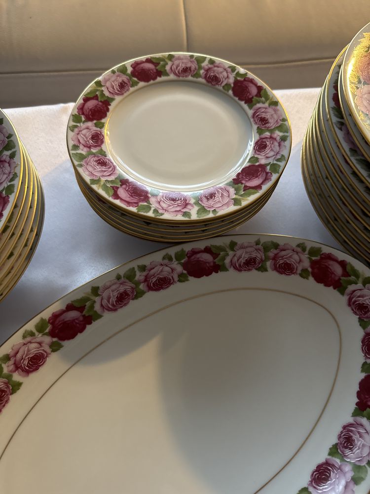 Royal Limoges zestaw obiadowo kawowy