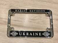 Рамка на номер от мотоцикла chopper, мопед. Знак  США Harley Davidson