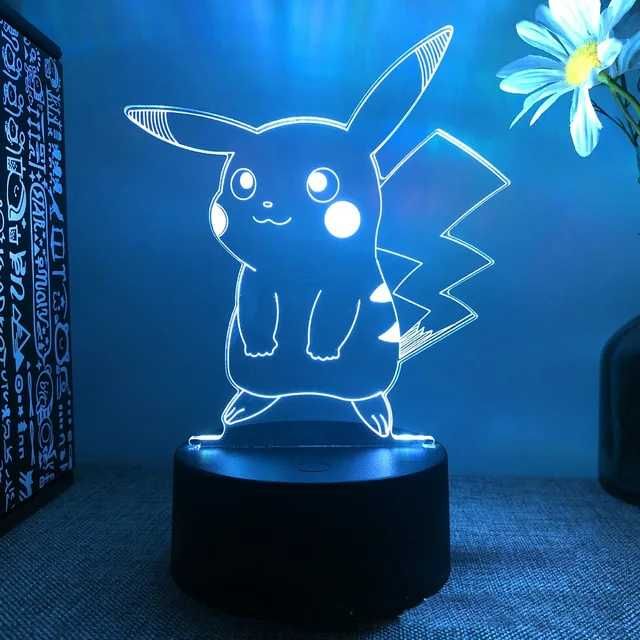 Figurka Pikachu 3D Led (7 kolorów)