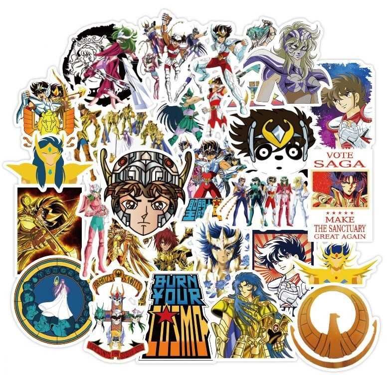 Naklejki Rycerze Zodiaku Saint Seiya Manga Anime 50 sztuk