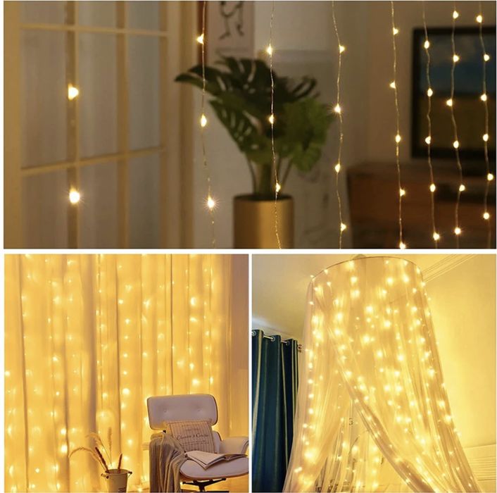 СУПЕР ЦІНА!!! Гірлянда штора Роса USB 3*2 та 3*3