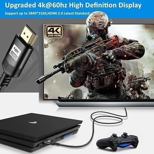 Sweguard Kabel Hdmi 4K 5 M, Kabel Hdmi 2.0 4K 60 Hz 18 Gbps