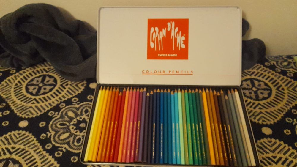 Caran d'Ache Lápis de Cor Swisscolor Cx. Metálica 40 Un.