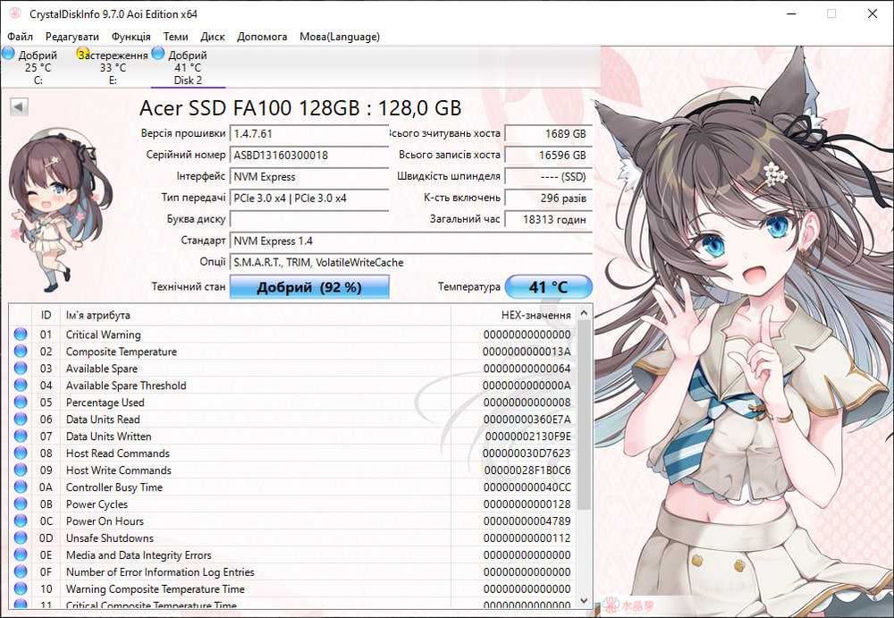 SSD-диск Acer FA100 128gb M.2