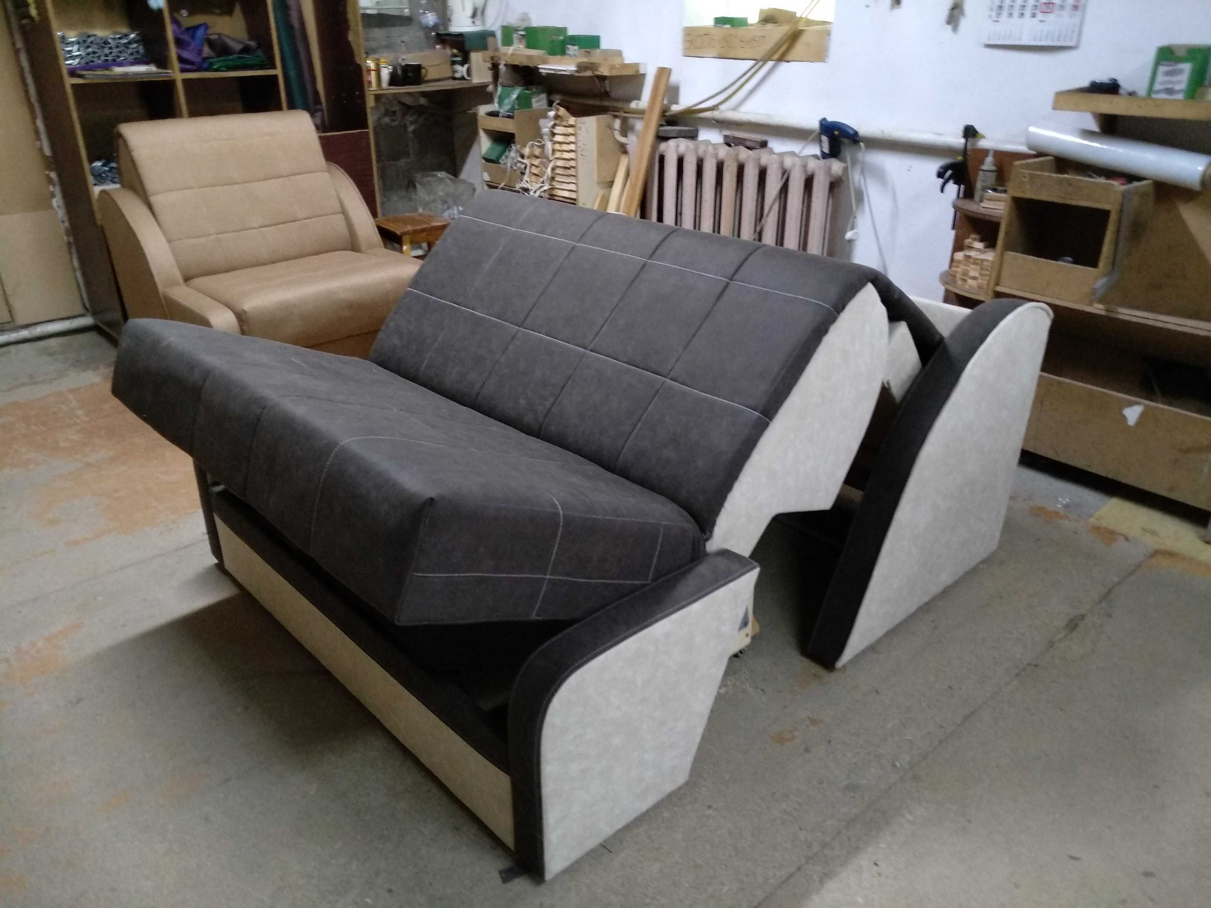 Кресло-кровать фанера 10 мм ППУ 35 12см чехол-топер идеал состоянии
