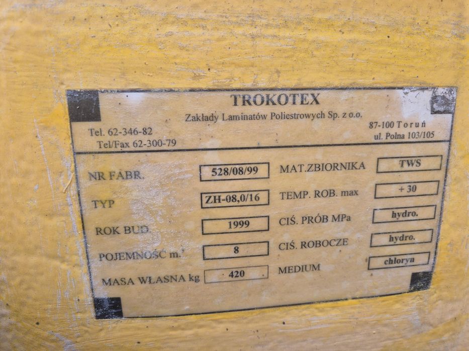 Zbiorniki na nawóz RSM  Trokotex 2 szt 8000L likwidacja gospodarstwa