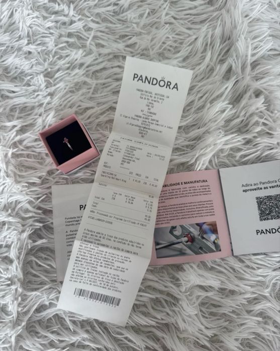 Anel pandora com garantia 3 anos e possibilidade de troca de tamanho