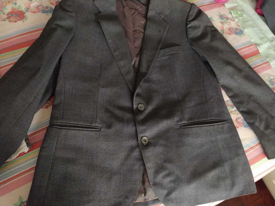 Blazer inverno p/homem cinza escuro tam.L = 50