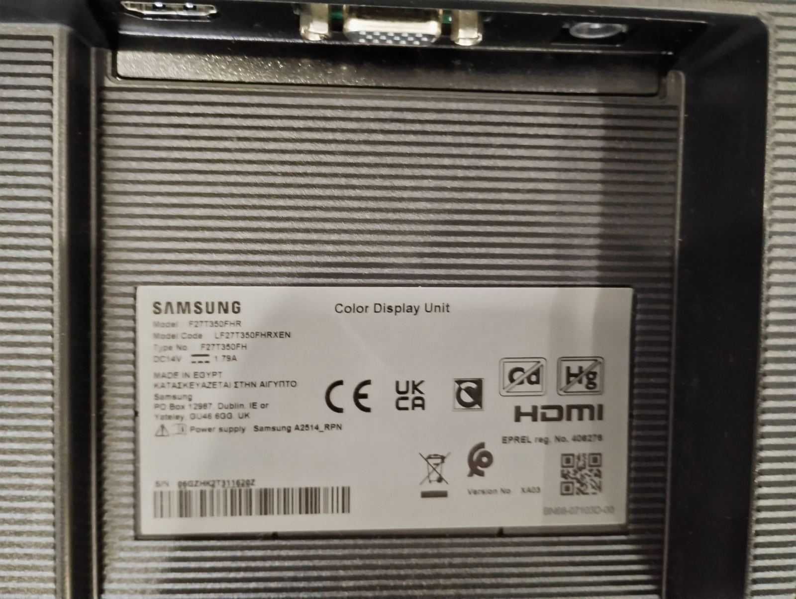 Продам монітор SAMSUNG F27T350 FH