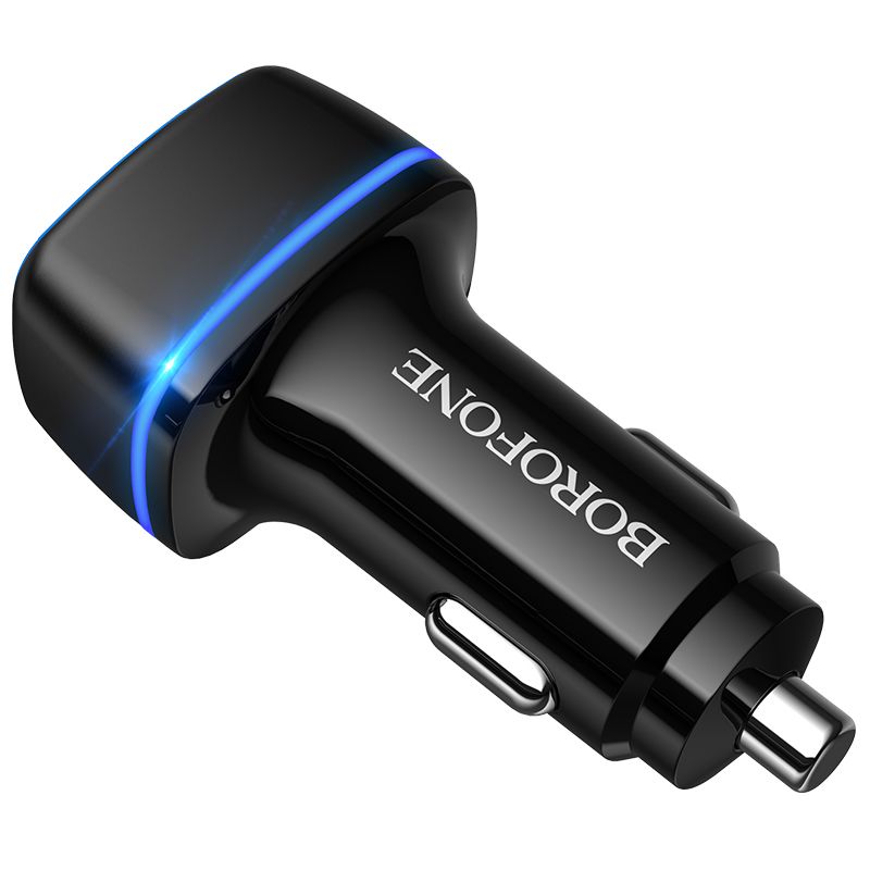 Borofone Ładowarka Samochodowa Bz14 Max - 2Xusb - 2,4A Czarna