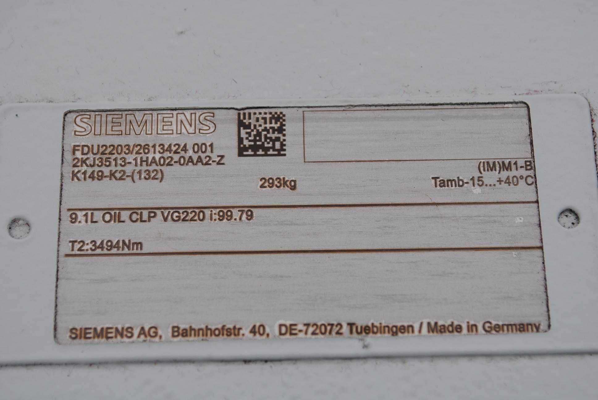 Przekładnia-reduktor kątowa Przełożenie 1:99,79 . SIEMENS
