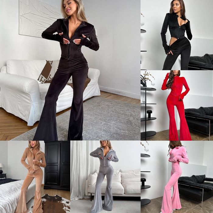 Трендовый женский костюм теплый  с штанами клеш/модний костюм жіночий