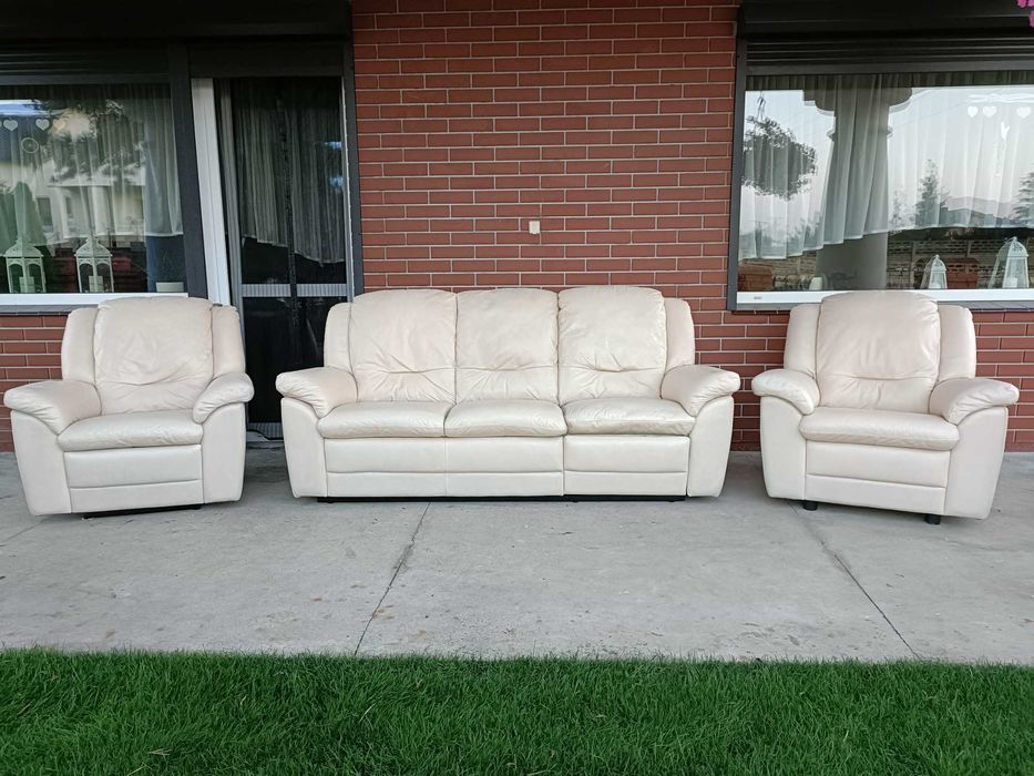 Sprzedam wypoczynek ze skóry -Skóra -skórzany –skórzana -skórzane