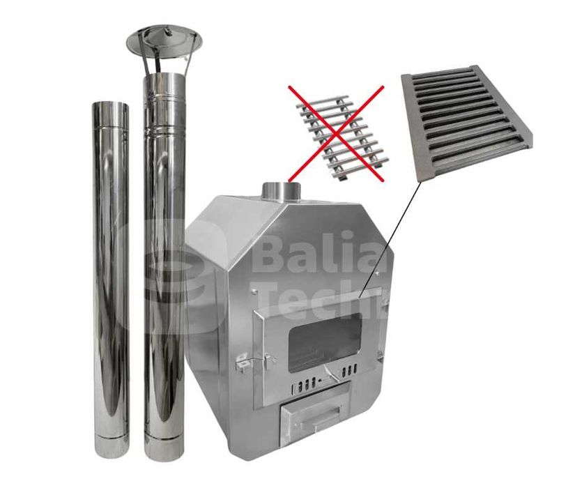 Piec do Bali / Jacuzzi ogrodowego /Ruskiej Bani z kominem i daszkiem