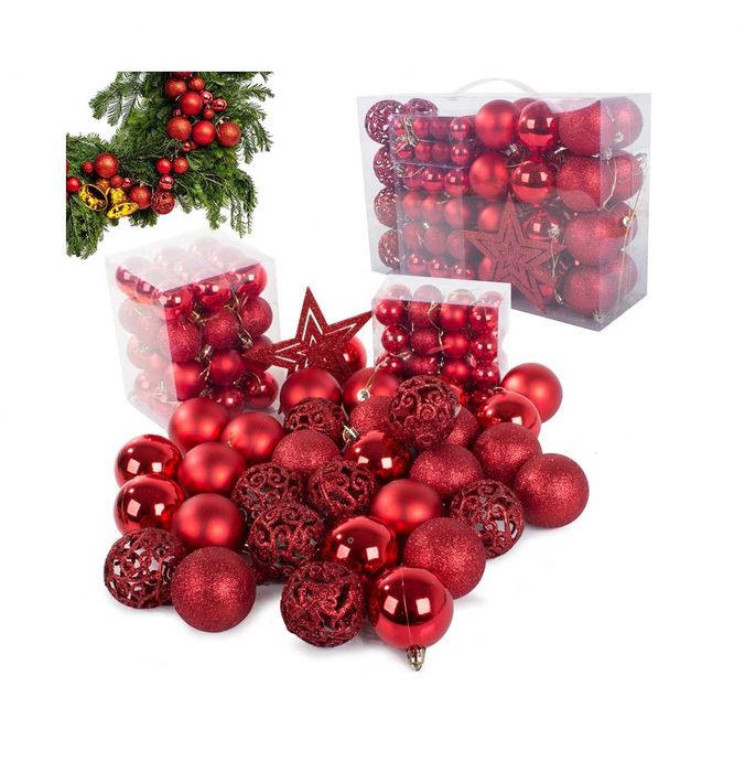 HIT 100 SZT. Bombki Choinkowe + Gwiazda