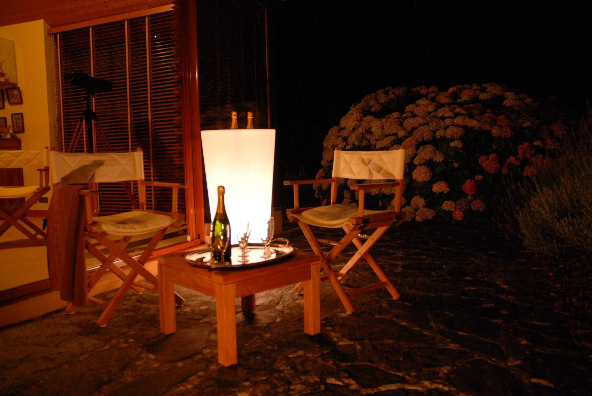 Mobiliario led balcões e mesas de bar iluminados