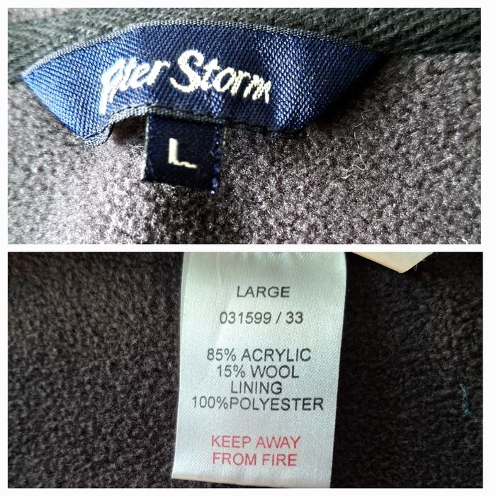 Кофта флисовая с шерстью  /треккинг/ZIP с воротом на молнии Peter Stor