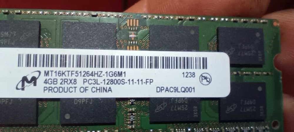 4GB 2RX8 PC3L-12800S-11-11-FP