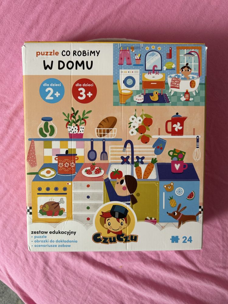 CzuCzu puzzle Co robimy w domu 2+ 3+