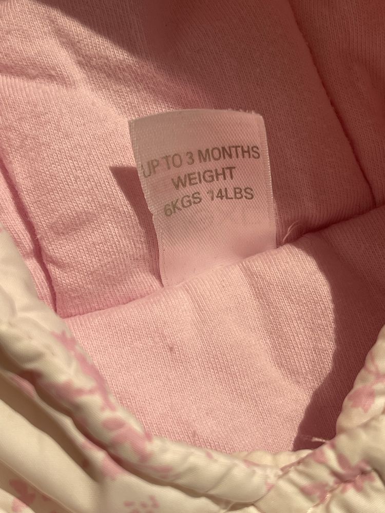 Next baby утеплена курточка для новонародженої дівчинки до 3х місяців