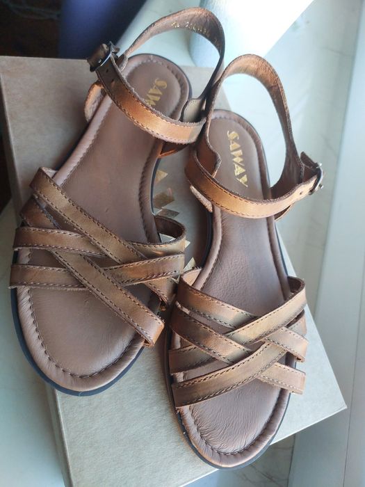 Nowe sandały Lorita od Saway – rozmiar 38, brąz, nienoszone