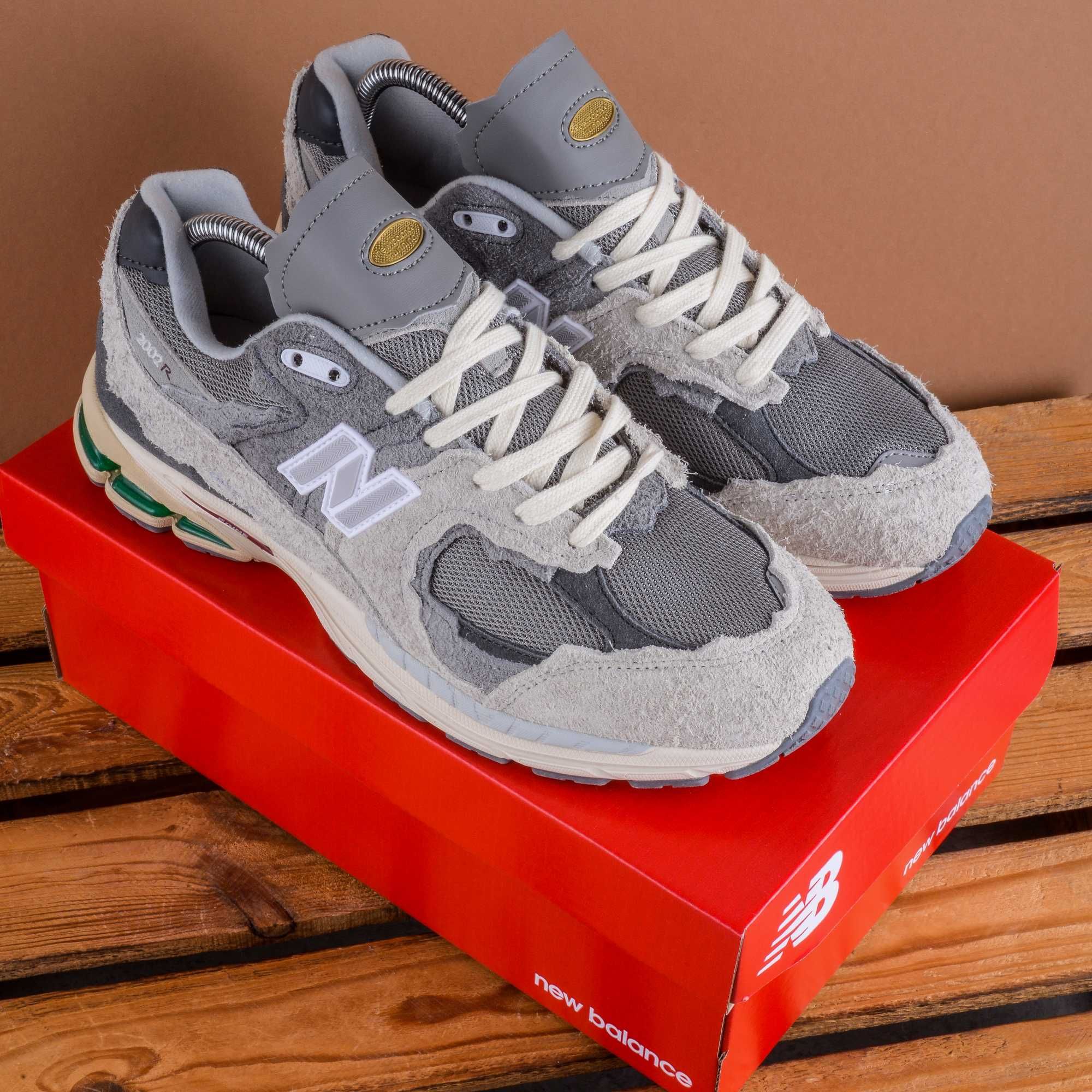 (1842) Чоловічі Кросівки New Balance 2002R сірі з вставками (41-45) нб