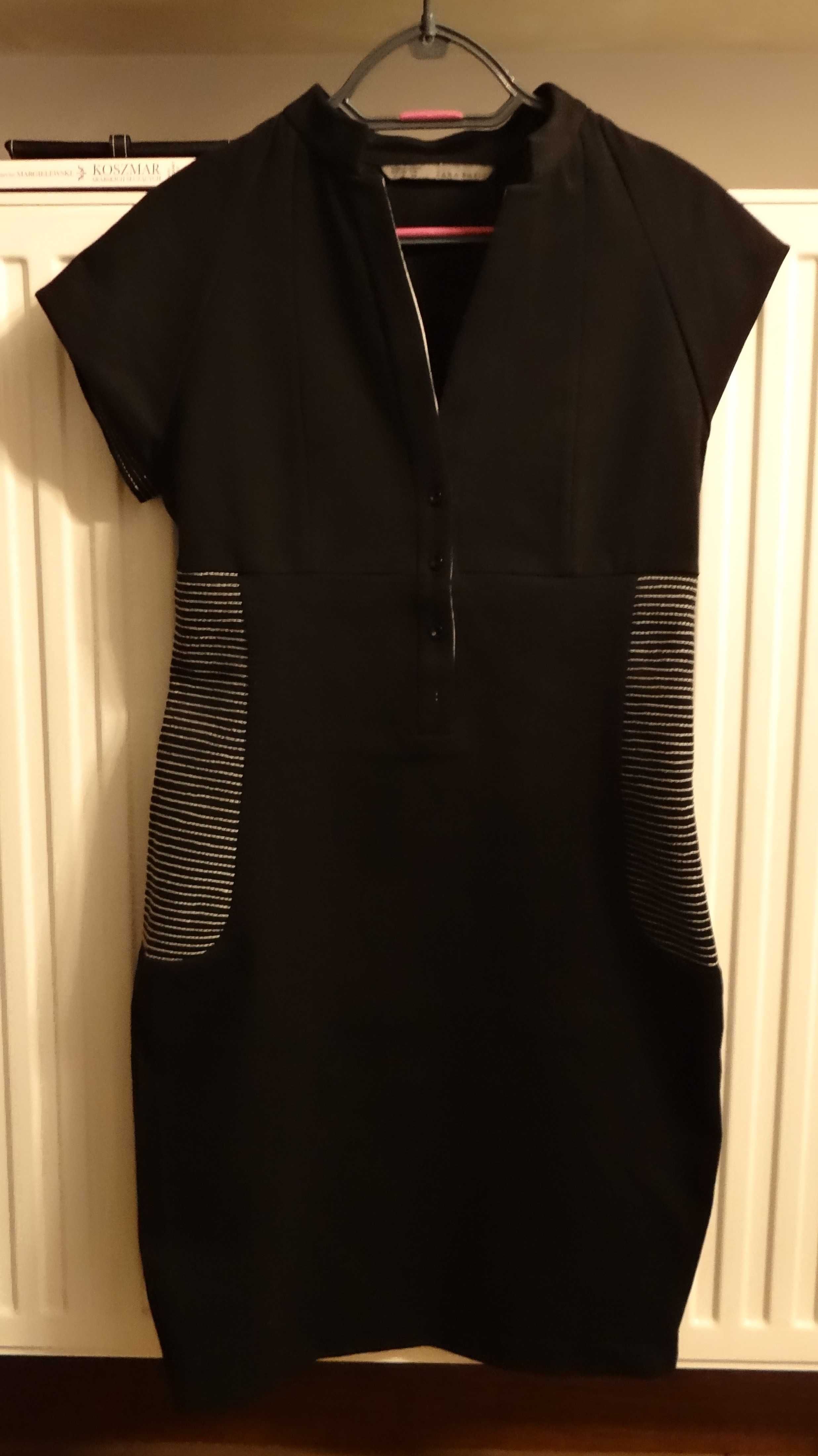 sukienka czarna ołówkowa Zara Basic rozmiar M