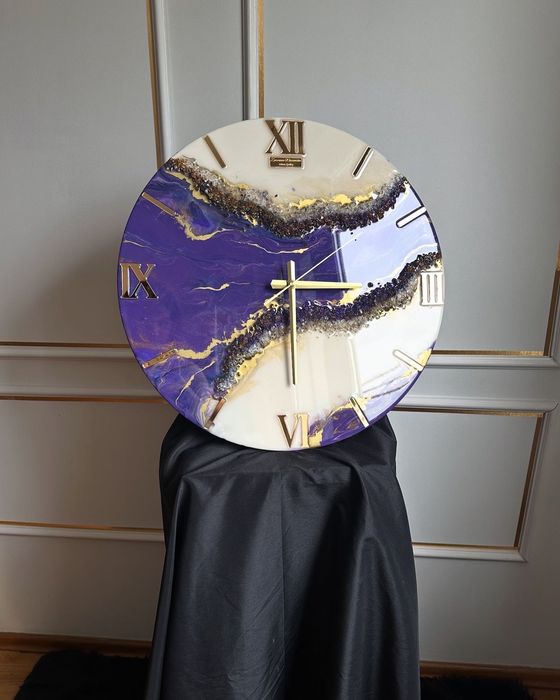 Zegar z żywicy epoksydowej 50cm