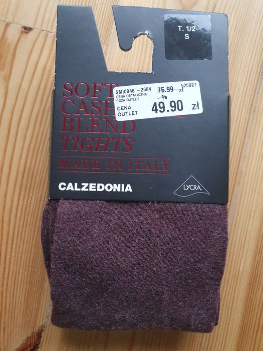 Calzedonia rajstopy damskie rozmiar S Kaszmir burgundowe