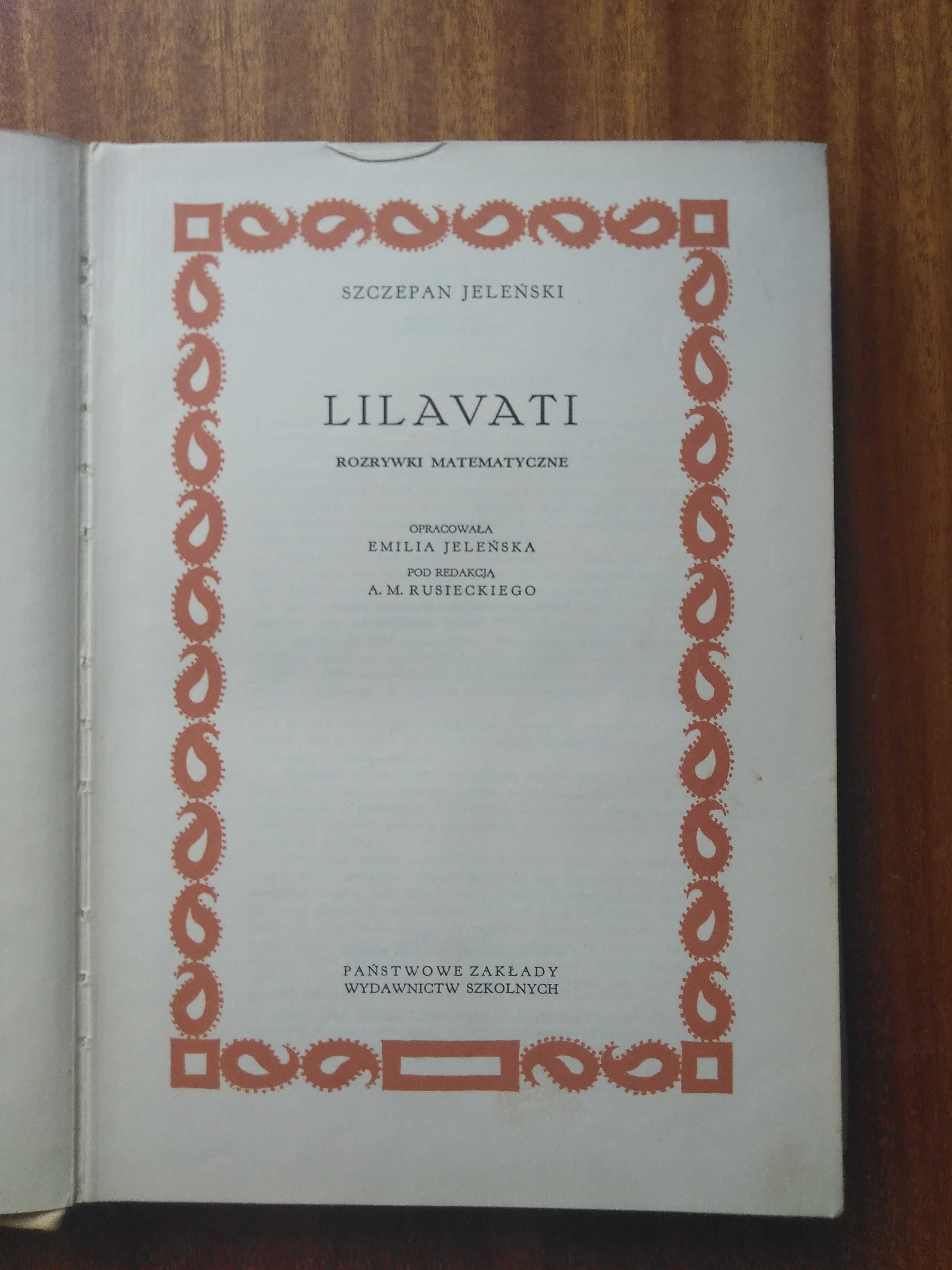 Lilavati - Rozrywki matematyczne - Szczepan Jeleński