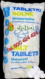 Tabletki solne sól uniwersalna do systemów zmiękczania/uzdatniania H2O
