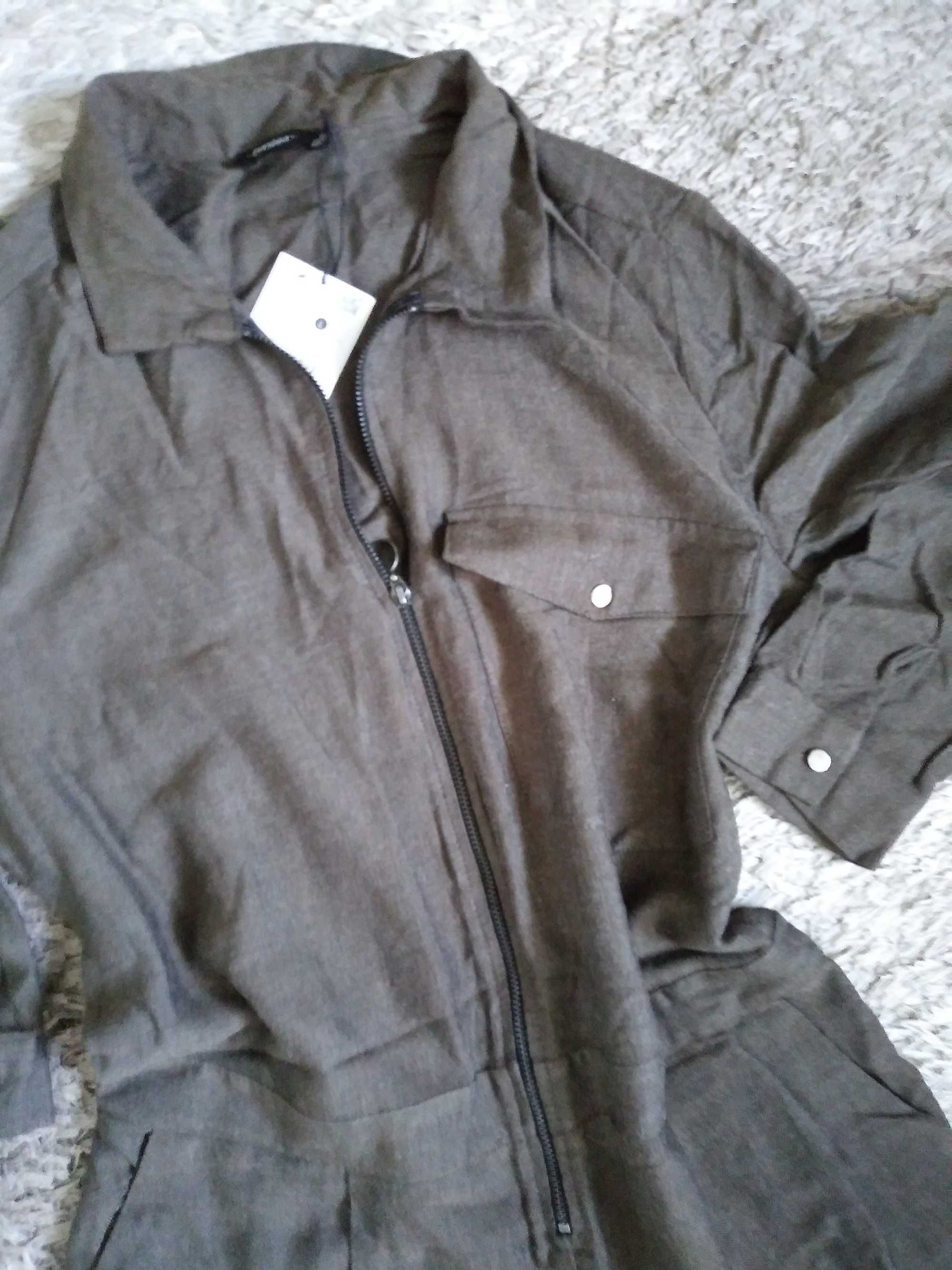 kombinezon khaki L Bershka długi maxi