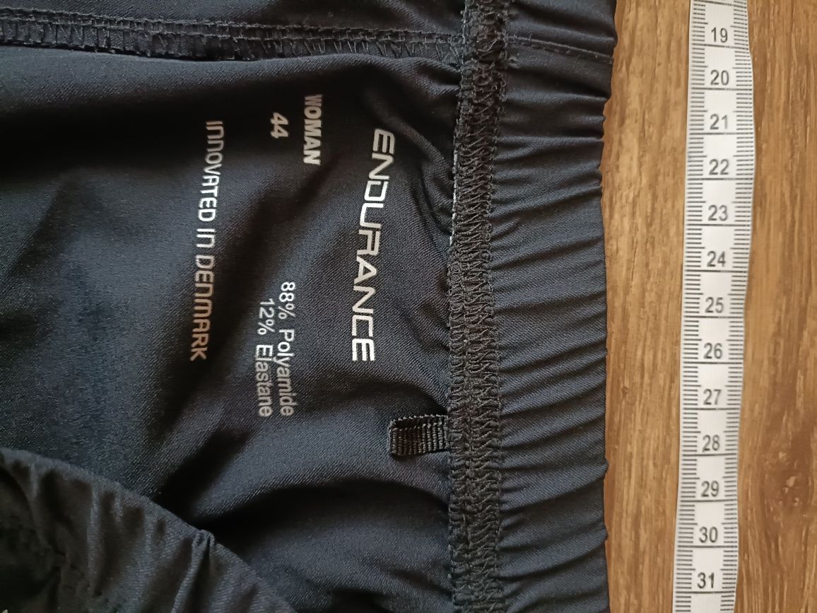 Spodenki damskie Endurance 44 xl czarne 3/4 sportowe 42 spodnie