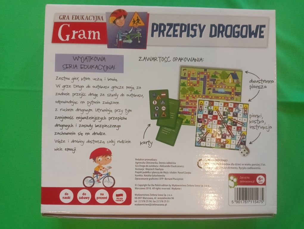 Gra planszowa Przepisy drogowe karta rowerowa