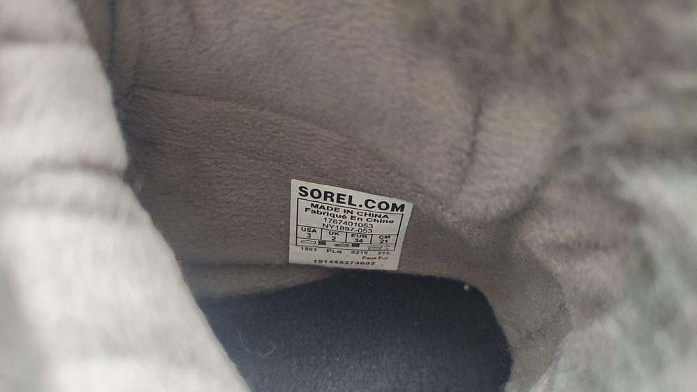Зимові термо черевики Sorel waterproof, 34 р., 21- 22,5 см